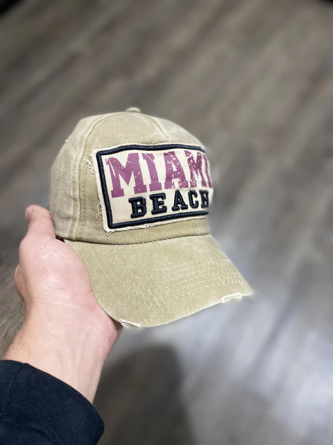 Gorra Vintage Miami Beach (Marrón)