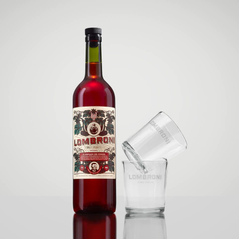 Vermut LOMBRONI Rosso + 2 vasos