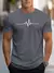 Camiseta esportiva casual justa masculina, 100% algodão, gola redonda, blusa cu - REBORN.BR