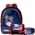 Kit Mochila Costas Escolar Infantil Passeio Masculino Astronauta + Lancheira Transversal + Estojo Duplo