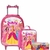 Kit Mochila de Rodinha Escolar Infantil Feminino + Lancheira Térmica + Estojo - Princesa