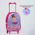 Kit Mochila de Rodinha Escolar Infantil Bailarina Cristal + Lancheira Transversal + Estojo Duplo - Pikuka | Mochila infantil com os melhores preços!