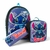 Kit Mochila Costas Escolar Infantil Passeio Stitch Masculino Grande Masculino Menino+ Lancheira + Estojo