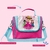 Kit Mochila de Rodinha Escolar Infantil Princesas Cristal+ Lancheira Transversal + Estojo Duplo