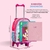 Kit Mochila de Rodinha Escolar Infantil Princesas Cristal+ Lancheira Transversal + Estojo Duplo - loja online