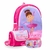 Kit Mochila Costas Escolar Infantil Passeio Bailarina Cristal + Lancheira Transversal + Estojo Duplo