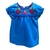 BLUSA MEXICANA TURQUESA T= CH