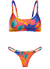 Top de bikini SET Mumbai con estampado colorido de hojas tropicales.