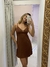 Vestido curto chocolate - comprar online