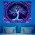 Tapeçaria Colorida para Quarto, Árvore da Vida, Luz Negra, Sol, Lua, Estrelas. - comprar online