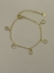 PULSEIRA 5 PINGENTE FLOR PEQUENA CRISTAL - comprar online
