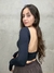 Cropped Isabella Manga Longa - Preto - comprar online
