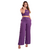 Calça Pantalona + Cropped Conjunto Feminino Roxo