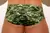 Rear view of men's army low rise swimwear featuring a camouflage pattern.