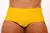 Yellow classic swim trunks for men 
