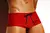 Red Workout Traditional Swim Trunks for men - Aberbeach.com