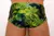 Back view of Reserva Classic Swim Trunks for men featuring a vibrant tropical leaf pattern.