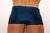 Back view of Laser Boxer Swim Briefs for men in a blue patterned design.