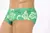 Aussie low rise cut swimwear featuring a green floral design.