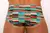 Colorful Italy Classic Swim Trunks for men, featuring a vibrant striped pattern.