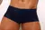 Blue navy boxer swim briefs for men, showcasing a fitted design.