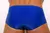 Back view of royal blue classic swim trunks for men.