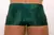 Back view of Ibiza Boxer Swim Briefs for men, featuring a green striped design.