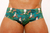 Men's low rise cut swimwear featuring a vibrant cockatoo and tropical foliage pattern.