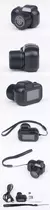 Mini câmera com tela hd 1080p com lâmpada flash e doca de bateria portátil re na internet
