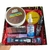 Kit de maquiagem e cuidados com a pele para presente, contendo esfoliante corporal de chocolate, pó de banana, sérum facial clareador, fixador de maquiagem, batom líquido, paleta de sombras e rímel.
