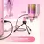 FIFINE USB Gaming PC Micrófono para Streaming Podcasts, AmpliGame RGB Computadora Condensador Micrófono de Escritorio para Estudio/Vídeo-Rosa - Flashbox