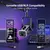 Imagen de Kit de micrófono para juegos FIFINE XLR/USB con conector para auriculares/silencio/RGB/soporte de brazo, juego de micrófono dinámico para PC PS5/4 mezclador amplificador AM8T