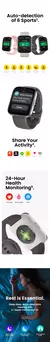 Reloj inteligente Euro Amazfit Bip 5 Unity 46mm más de 120 modos deportivos reloj inteligente monitoreo de salud las 24 horas 5 para teléfono Android IOS - Flashbox