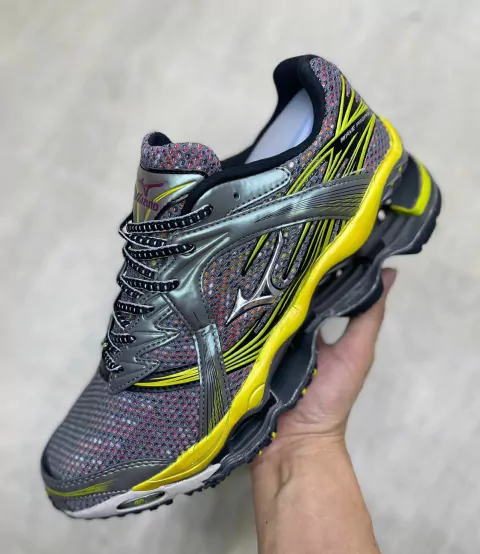 Mizuno Pro 1 Wave Prophecy cinza e verde