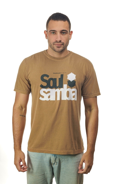 Camiseta Estonada Music Marrom - comprar online