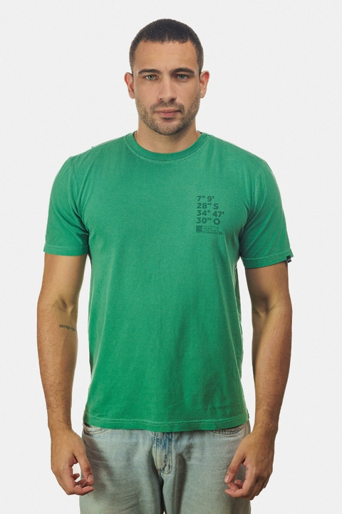 Camiseta Estonada Latitude Verde - comprar online