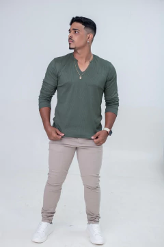 Camisa manga longa Atitude - Verde na internet