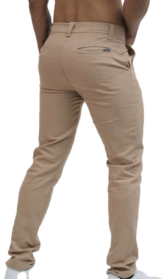 Calça de Brin com elastano bege na internet