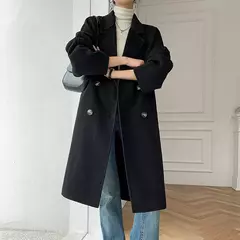 Sobretudo feminino outono e inverno na internet