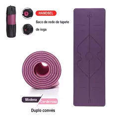 Tapete para ginástica com camada dupla antiderrapante com linha de posição - comprar online