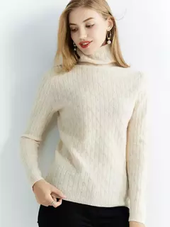 Blusa de lã gola alta para o inverno na internet