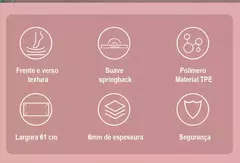 Tapete para ginástica com camada dupla antiderrapante com linha de posição - Up Glow