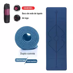 Tapete para ginástica com camada dupla antiderrapante com linha de posição - loja online