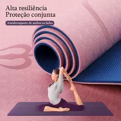 Tapete para ginástica com camada dupla antiderrapante com linha de posição - Up Glow