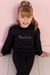 Conjunto Moletom Infantil Feminino Preto – Conforto e Estilo - comprar online