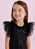 Vestido Infantil Preto Paetês – Brilho Tule Elegância Festas - comprar online