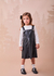 Conjunto Infantil Avental Courino Preto – Vestido e Blusa