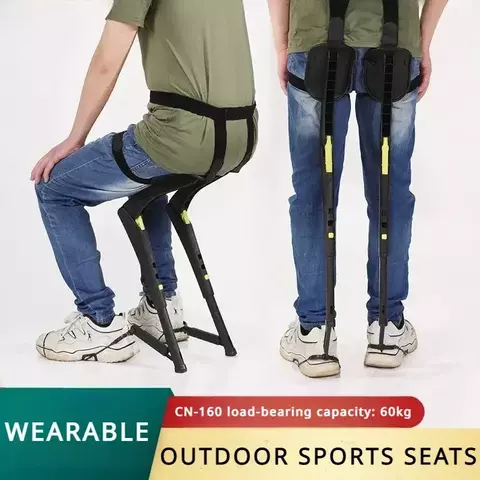Exoskeleton-silla Plegable ligera, taburete de asiento multifuncional