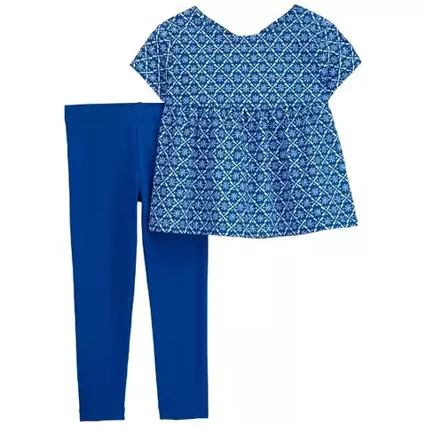 Set 2 piezas remera y pantalón azul
