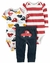 Set 3 piezas body mangas cortas, body manga larga y pantalon Auto